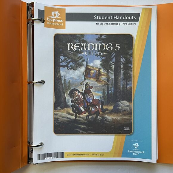 BJU Press Reading 5 Quests Student Handouts Homeschool Curriculum 452391 - Picture 1 of 16